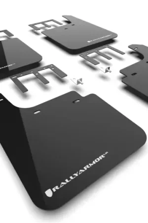 Rally Armor Rally Armor 19-24 Gen 4 Chevy Silverado 1500 Black UR Mud Flap White Logo Cheap