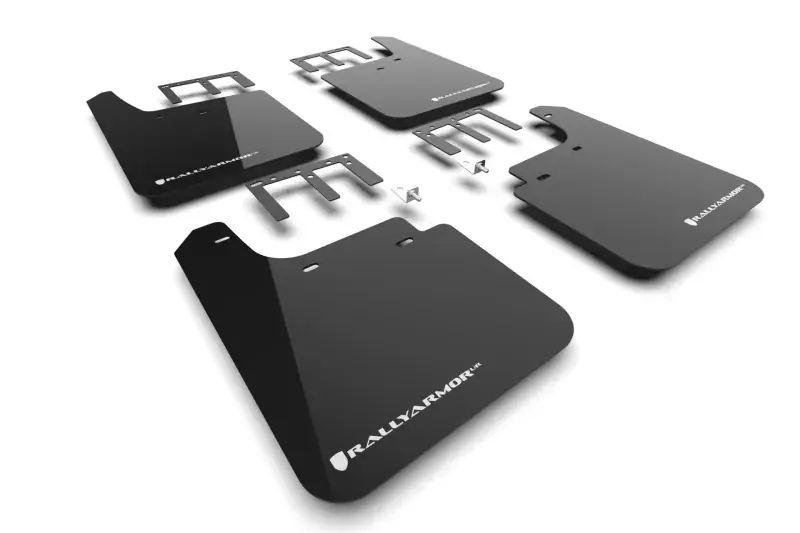 Rally Armor Rally Armor 19-24 Gen 4 Chevy Silverado 1500 Black UR Mud Flap White Logo Cheap