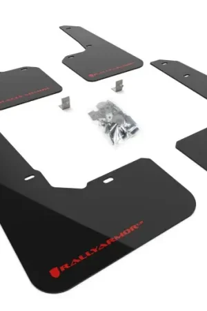 One Day Deal Rally Armor Rally Armor 22-25 Subaru Outback Wilderness Black Mud Flap Red Logo