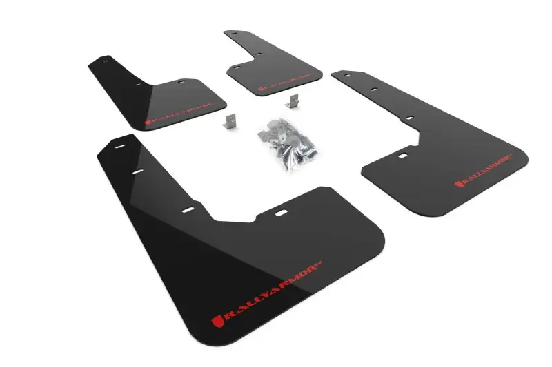 One Day Deal Rally Armor Rally Armor 22-25 Subaru Outback Wilderness Black Mud Flap Red Logo