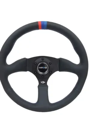 Factory Price NRG Reinforced Steering Wheel 350mm Comfort Black w/ M3 Stripe