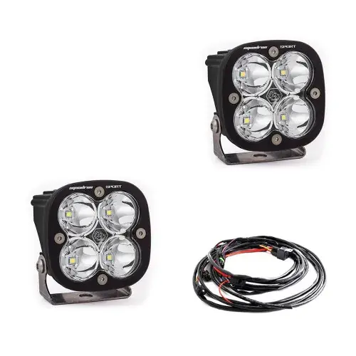 Certified Baja Designs Squadron Sport Spot LED Light Pods - Clear