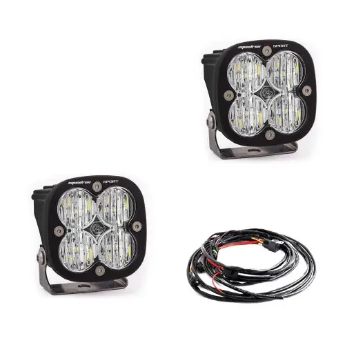 Limited Time Baja Designs Squadron Sport Wide Cornering Pair LED Light Pods - Clear