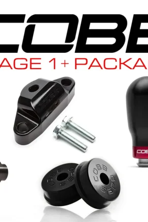 Viral Cobb Tuning Stage 1+ Drivetrain Package w/Tall Weighted Knob - Black (Forester 06-08/WRX 08-14)