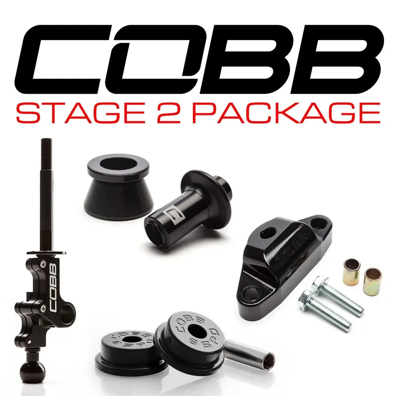 Cobb Tuning Stage 2 Drivetrain Package - Black/White (STI/WRX 04-21) Exclusive
