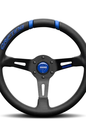 Momo Steering Wheel Drifting BLK/Blue 330mm Best Price