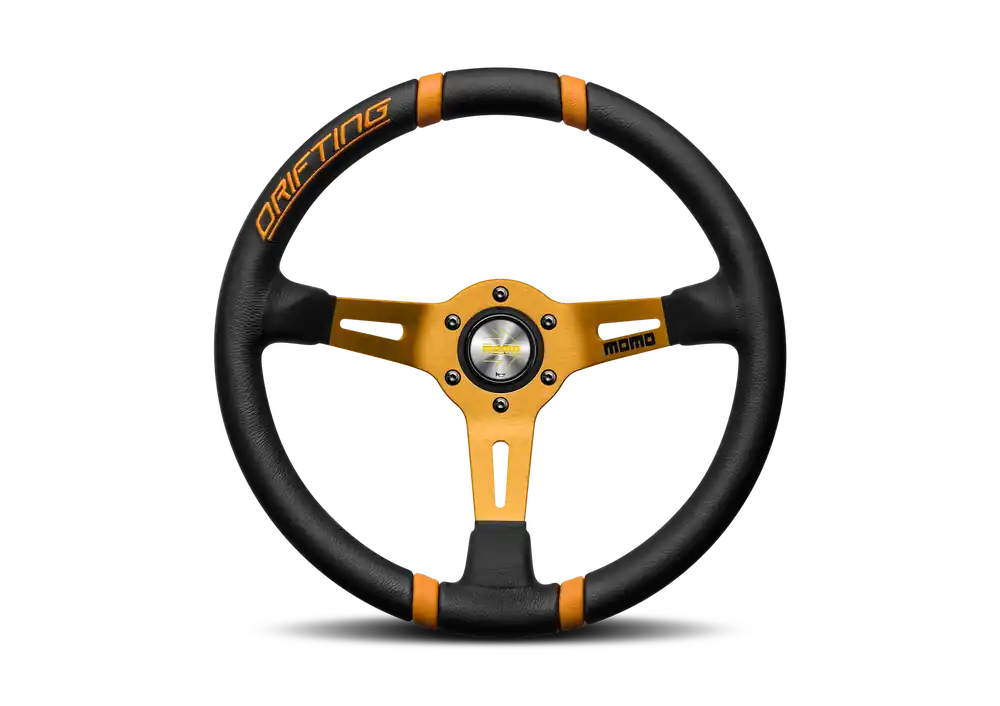 Free Delivery Momo Steering Wheel Drifting BLK/Orange 350mm