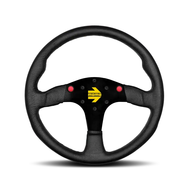 Fast Shipping Momo Steering Wheel Mod.80 Black Leather 350mm