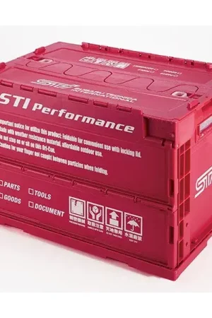 Subaru STI Genuine Folding Workshop Storage/Container 50 Litres - Cherry Red Top Pick