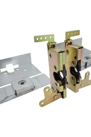 Fresh Stock Proflow Universal Standard Bear Jaw Car Door Latch Kit With Striker Plates Zinc Plated Two Stage Latch. Kit