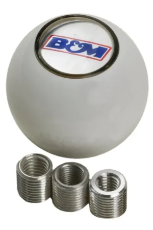 Free Shipping B&M White Shifter Knob Fits most Shifters and Shifter Sticks with SAE Threads