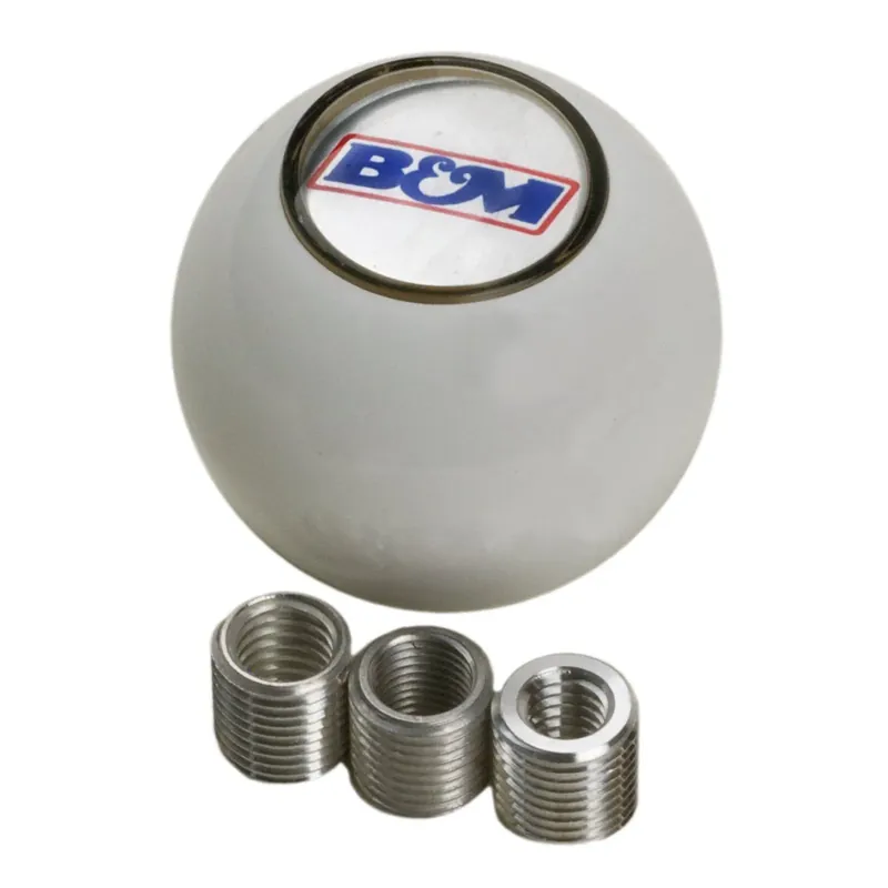 Free Shipping B&M White Shifter Knob Fits most Shifters and Shifter Sticks with SAE Threads