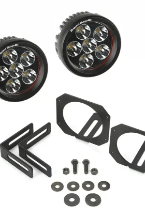 Rugged Ridge 07-18 Jeep Wrangler JK Bumper Mounted Circular LED Light & Mount Kit High Quality