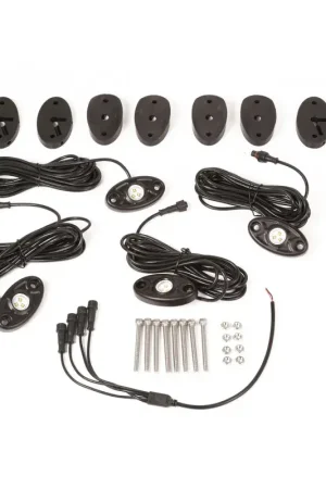 Big Sale Rugged Ridge 07-18 Jeep Wrangler JK White 4-Piece LED Rock Light Kit