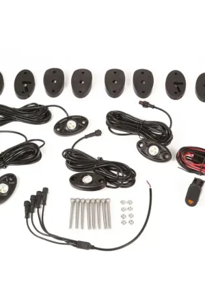 Bulk Order Rugged Ridge 07-18 Jeep Wrangler JK White 4-Piece LED Rock Light Kit w/ Harness