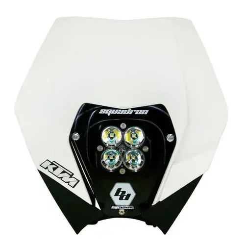 Baja Designs 08-13 KTM Headlight Kit DC w/ Headlight Shell White Squadron Sport Warranty Included