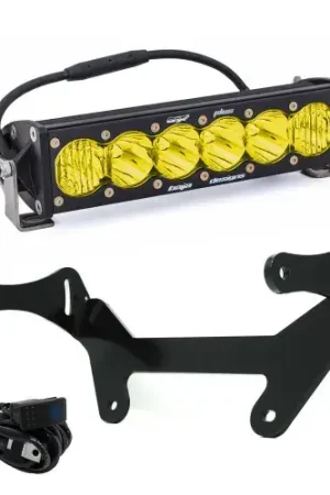 Baja Designs 10in OnX6+ Can-Am Maverick X3 Shock Mount Kit - Amber Latest