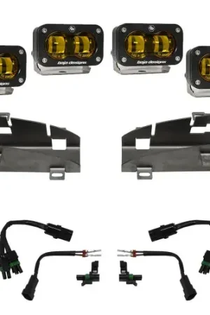 Bargain Baja Designs 19-22 Dodge RAM 1500 Rebel / 21-22 1500 TRX S2 SAE Dual Fog Pocket Light Kit - Amber