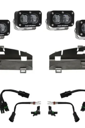 Free Shipping Baja Designs 19-22 Dodge RAM 1500 Rebel / 21-22 1500 TRX S2 SAE Dual Fog Pocket Light Kit - Clear