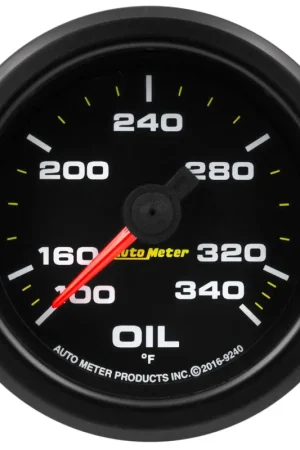 Autometer 2 1/16" Oil Temp 340°F Stepper Motor W/Peak & Warn Extreme Environment Limited Time