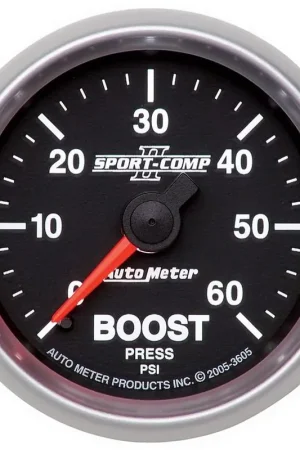 Best Choice Autometer 2-1/16" Boost 0-60 PSI Mechanical Sport-Comp II