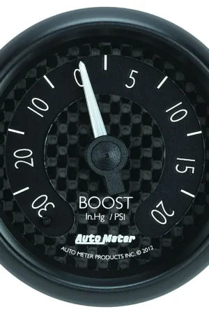 Crafted Autometer 2-1/16" Boost/Vacuum 30 In HG/20 PSI Mechanical GT