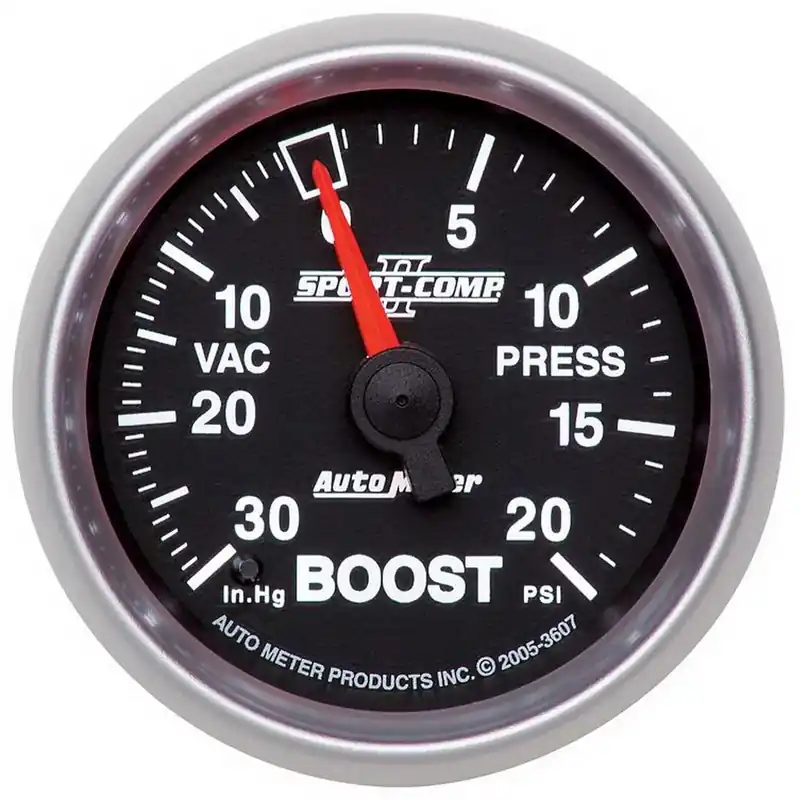 Autometer 2-1/16" Boost/Vacuum 30 In HG/20 PSI Mechanical Sport-Comp II New Arrival