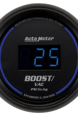 Autometer 2-1/16" Boost/Vacuum 30 In HG/30 PSI Cobalt Digital Limited Edition