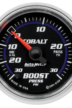 Autometer 2-1/16" Boost/Vacuum 30 In HG/30 PSI Stepper Motor Cobalt Price Drop