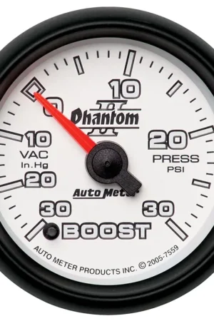 High Quality Autometer 2-1/16" Boost/Vacuum 30 In HG/30 PSI Stepper Motor Phantom II