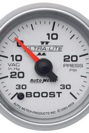 Special Offer Autometer 2-1/16" Boost/Vacuum 30 In HG/30 PSI Stepper Motor Ultra-Lite II