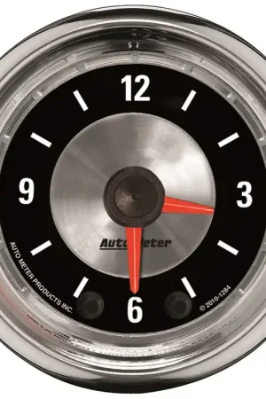Luxury Autometer 2-1/16" Clock 12 Hour American Muscle