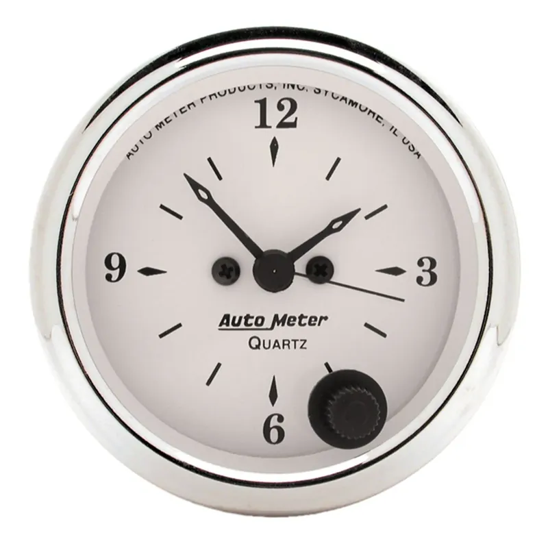 Autometer 2-1/16" Clock 12 Hour Old-Tyme White Get Yours