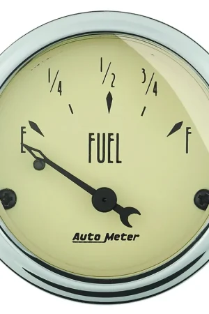 Direct From Factory Autometer 2-1/16" Fuel Level 0-90 ohm Air-Core Antique Beige