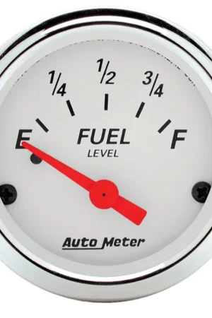 Free Shipping Autometer 2-1/16" Fuel Level 0-90 ohm Air-Core GM Arctic White