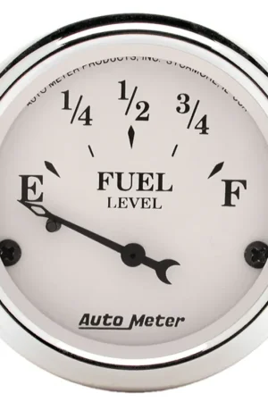 Trusted Brand Autometer 2-1/16" Fuel Level 0-90 ohm Air-Core GM Old Tyme White