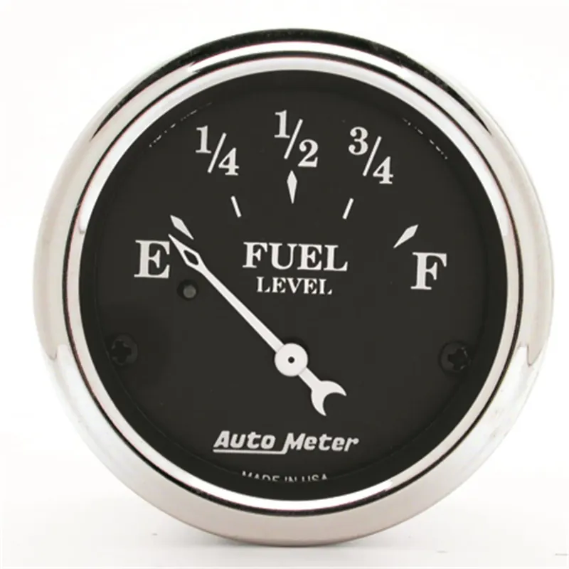 Autometer 2-1/16" Fuel Level 0-90 ohm Air-Core Old Tyme Black Final Sale