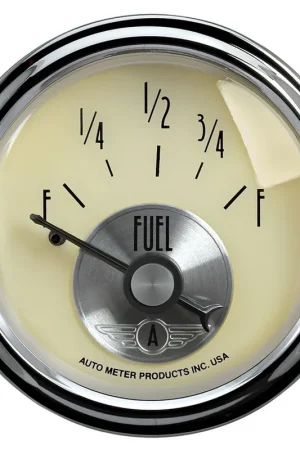 Autometer 2-1/16" Fuel Level 0-90 ohm Air-Core Prestige Ant Ivory Last Chance