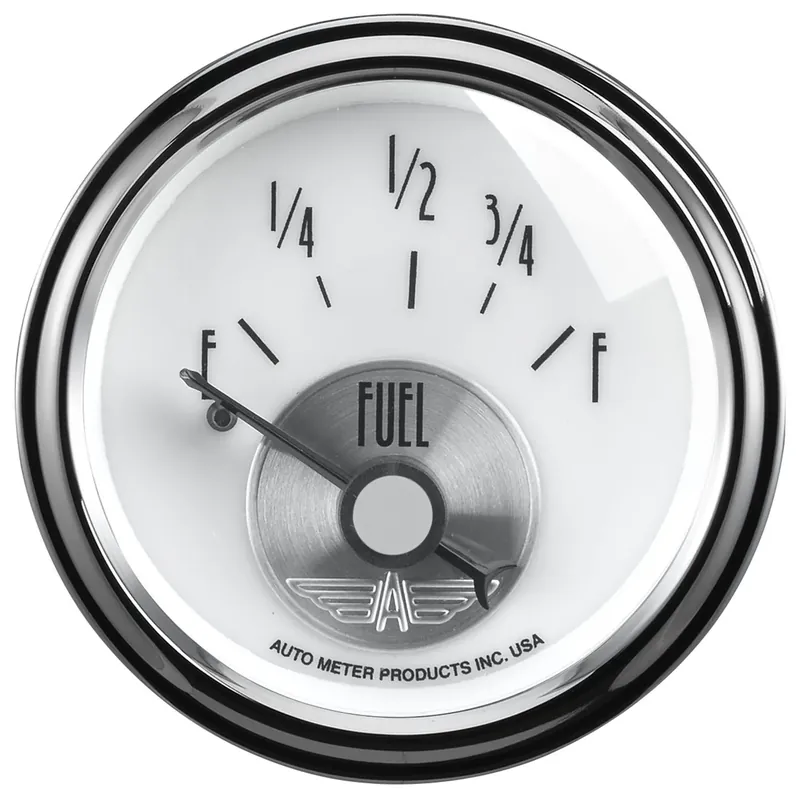 Autometer 2-1/16" Fuel Level 0-90 ohm Air-Core Prestige Pearl Same Day Shipping