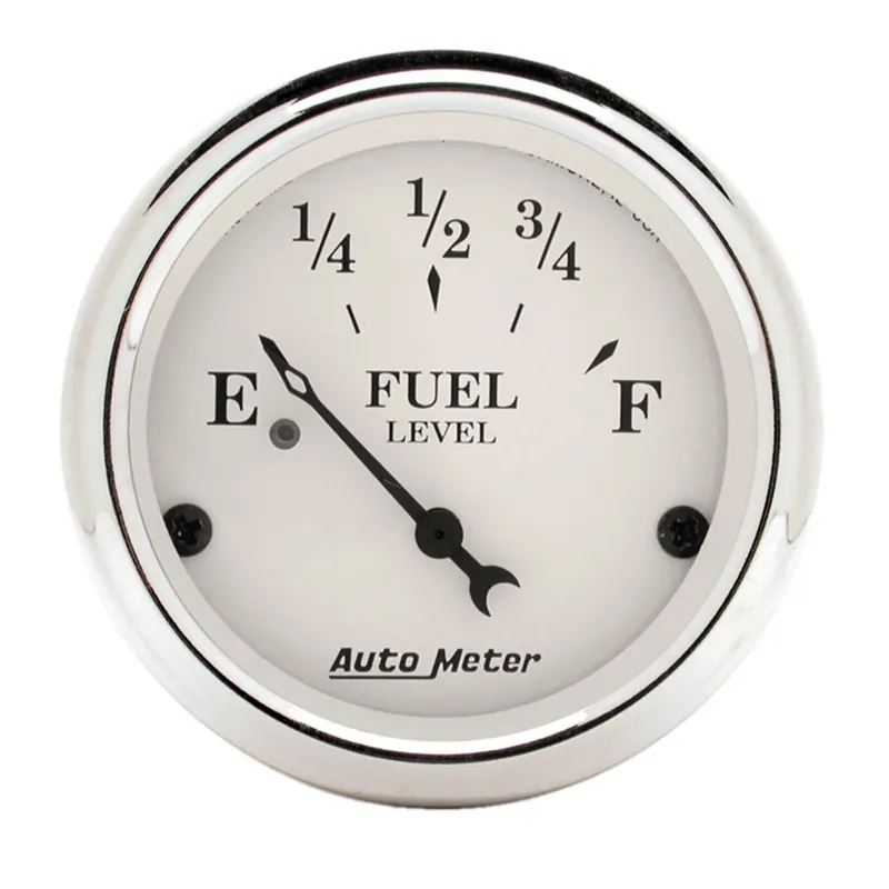 Fast Shipping Autometer 2-1/16" Fuel Level 240-33 ohm Air-Core Old Tyme White