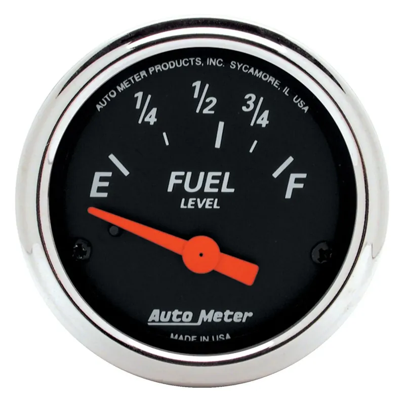 Worldwide Shipping Autometer 2-1/16" Fuel Level 73-10 ohm Air-Core Designer Black