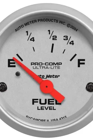Flash Sale Autometer 2-1/16" Fuel Level 73-10 ohm Air-Core Ul