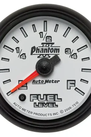New Release Autometer 2-1/16" Fuel Level Programmable 0-280 ohm Stepper Motor Phantom II