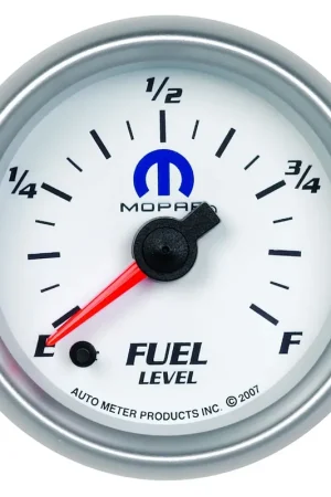 Latest Autometer 2-1/16" Fuel Level Programmable 0-280 ohm Stepper Motor White Mopar #77060042