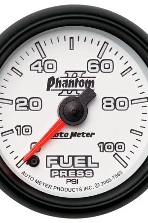 Shop Now Autometer 2-1/16" Fuel Pressure 0-100 PSI Stepper Motor Phantom II