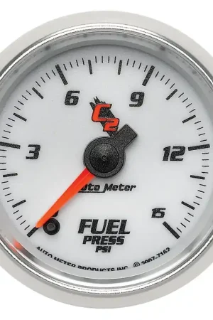 Professional Grade Autometer 2-1/16" Fuel Pressure 0-15 PSI Stepper Motor C2