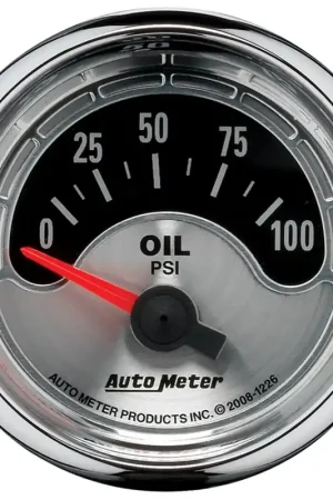 Autometer 2-1/16" Oil Pressure 0-100 PSI Air-Core American Muscle Exclusive