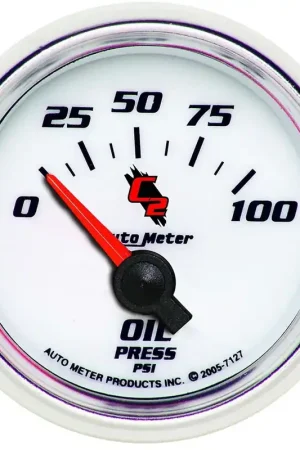Autometer 2-1/16" Oil Pressure 0-100 PSI Air-Core C2 High Quality