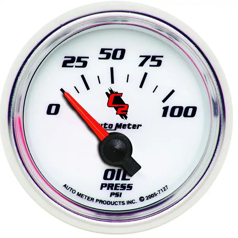 Autometer 2-1/16" Oil Pressure 0-100 PSI Air-Core C2 High Quality