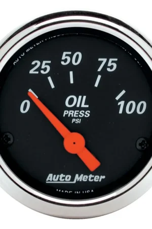 Autometer 2-1/16" Oil Pressure 0-100 PSI Air-Core Designer Black Original
